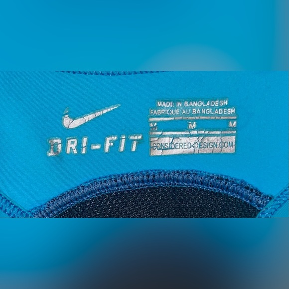 NIKE DRI FIT BLUE ACTIVE REFLECTIVE TANK TOP - Picture 3 of 3